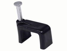 GRAMPA PLASTICA  08 MM  SUJECION RECTA NEGRA X 100 UN